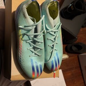 adidas Kids Sneakers in Light Blue with Rainbow Accents